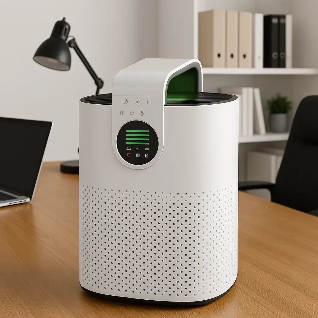 New air purifier on the desktop